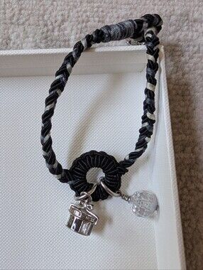 Henri Bendel Black & White Braided Charm Bracelet
